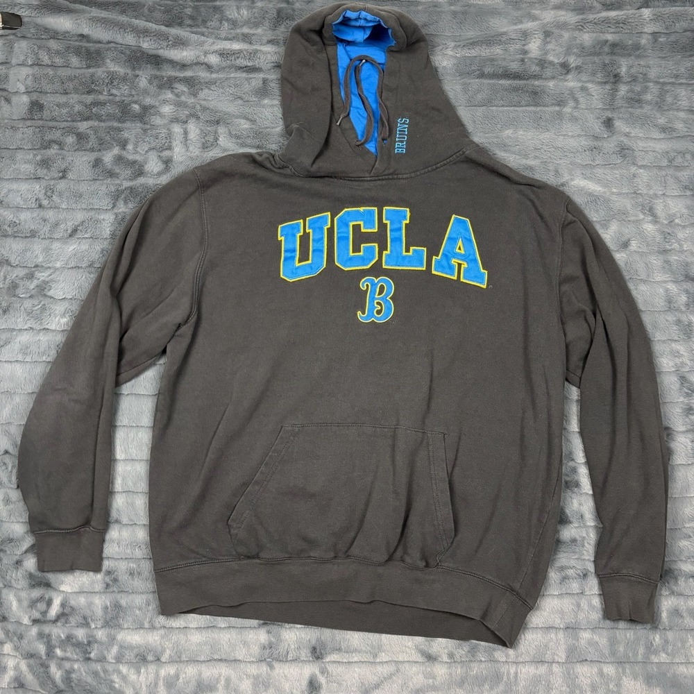 Stadium Athletics UCLA Bruins Hoodie Mens XXL Gray Blue Pullover Sweatshirt